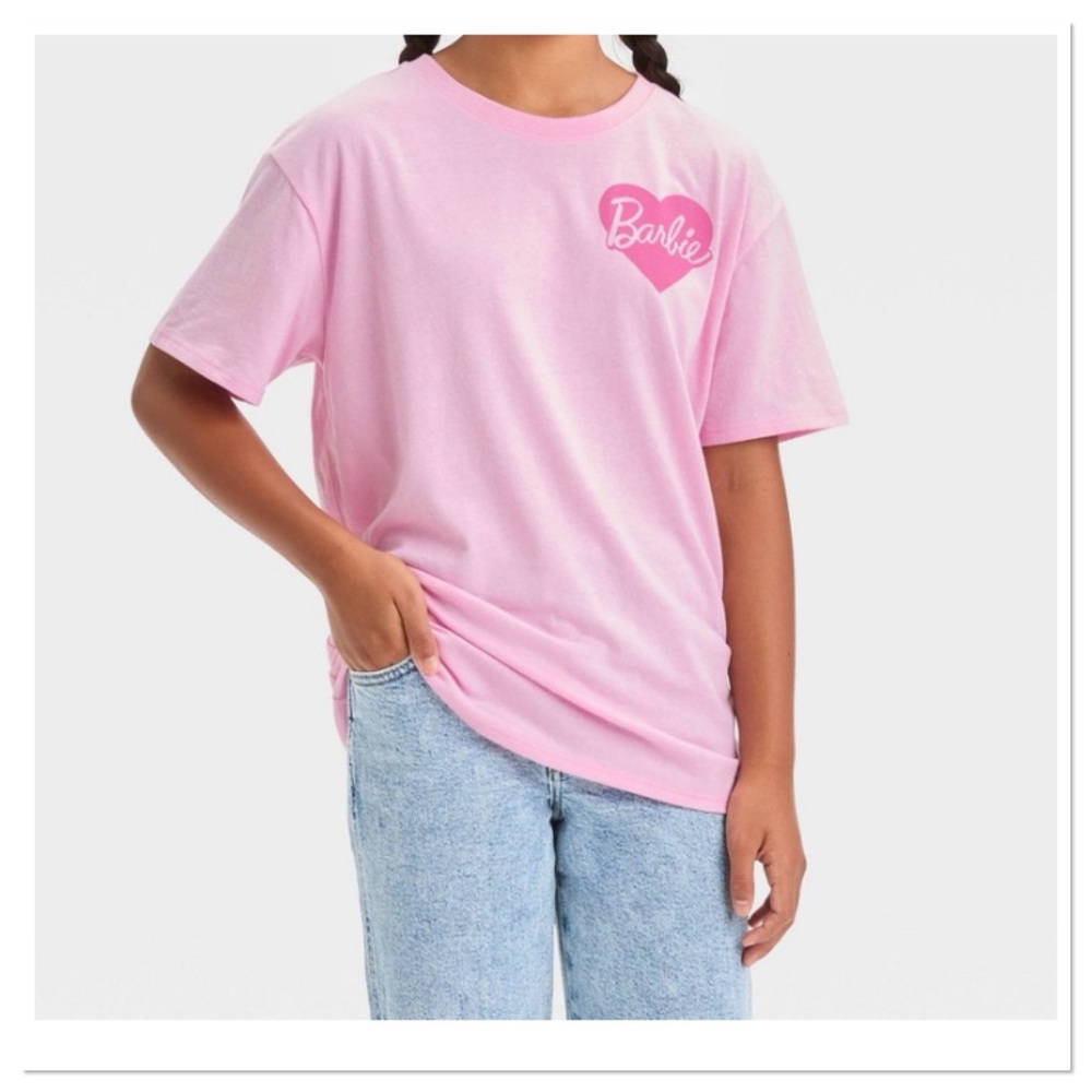 Girl’s Short Sleeve Oversized Barbie T-Shirt